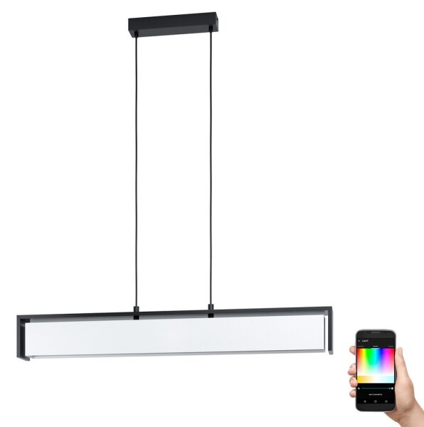 Eglo 98445 - Lampadario LED RGB a sospensione con filo dimmerabile VALDELAGRANO-C LED/33,6W/230V