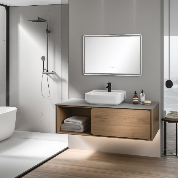 Brilagi - Specchio da bagno LED dimmerabile, riscaldato, con retroilluminazione BELLA LED/19W/230V 60x90 cm IP44