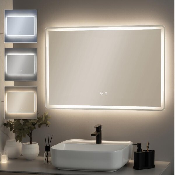 Brilagi - Specchio da bagno LED dimmerabile, riscaldato, con retroilluminazione BELLA LED/19W/230V 60x90 cm IP44