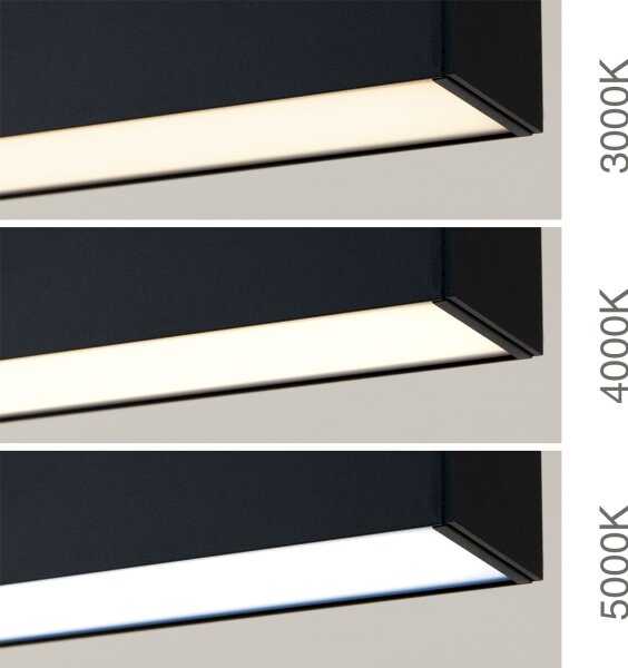 Orion - Lampada LED da soffitto/sospensione 2 in 1 PALKKI LED/38W/230V 3000/4000/5000K nera