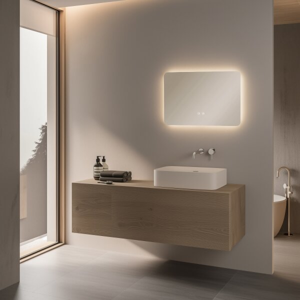 Brilagi - Specchio da bagno riscaldato con illuminazione LED dimmerabile DIANA LED/13W/230V 40x60 cm IP44