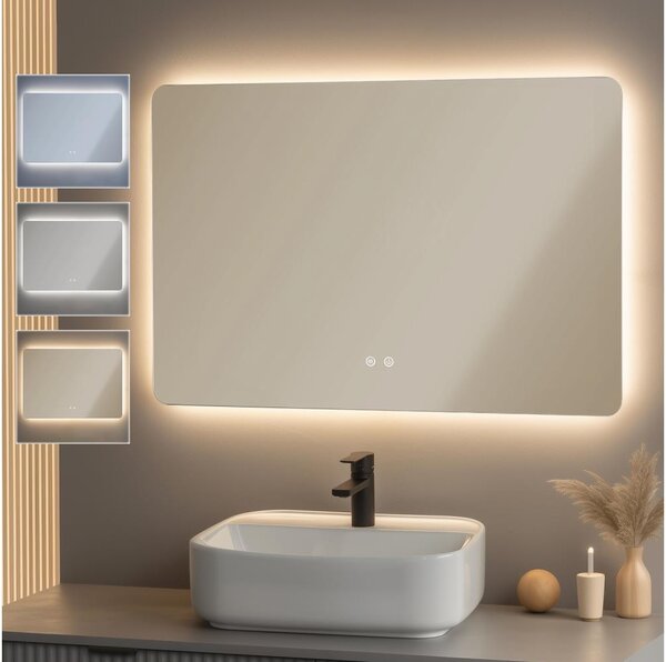 Brilagi - Specchio da bagno LED dimmerabile con riscaldamento antiappannamento e retroilluminazione DIANA LED/20W/230V 60x90 cm IP44