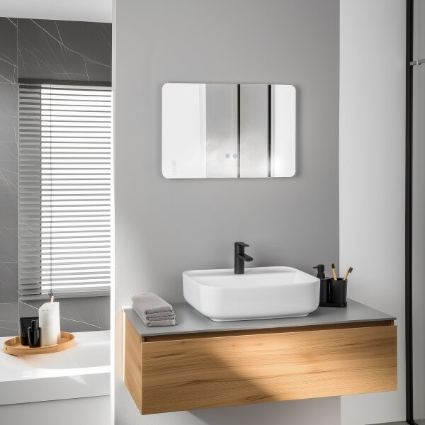 Brilagi - Specchio da bagno riscaldato con illuminazione LED dimmerabile DIANA LED/13W/230V 40x60 cm IP44