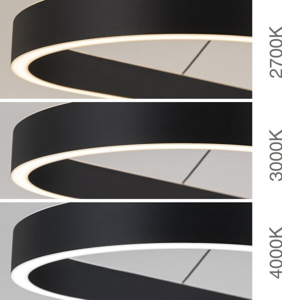 Orion - Lampada a sospensione LED a cavo CARRARA LED/80W/230V 2700/3000/4000K nero
