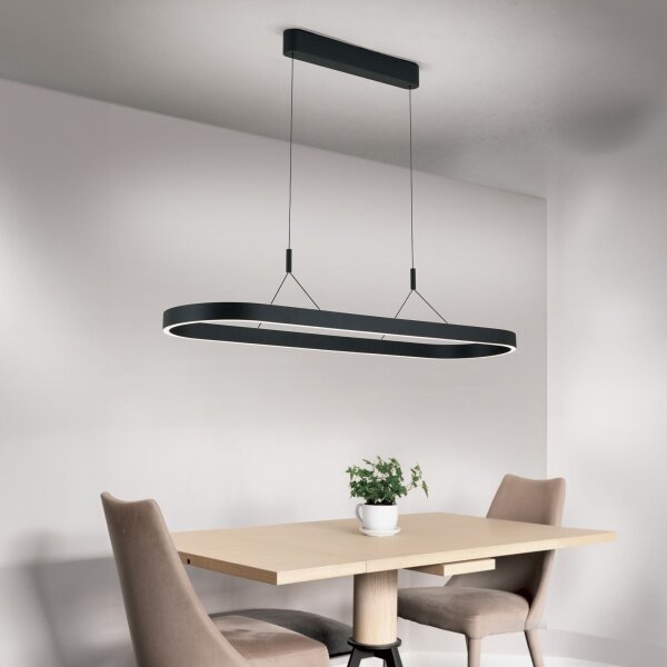 Orion - Lampada a sospensione LED a cavo CARRARA LED/80W/230V 2700/3000/4000K nero