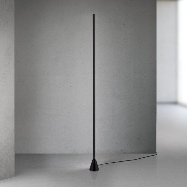 Orion - Lampada da terra LED dimmerabile con sensore di movimento SOJIE LED/26W/230V nera