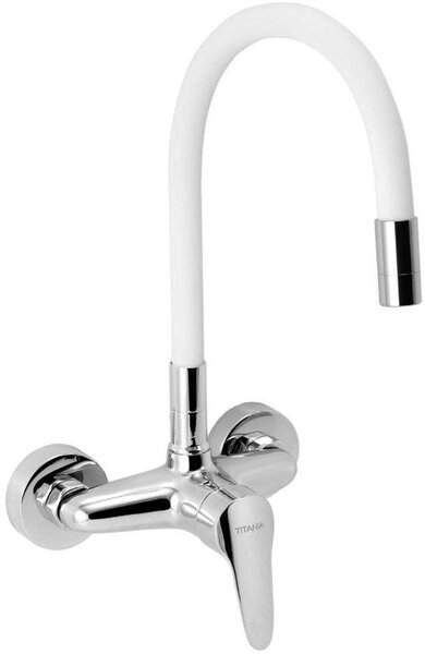 Miscelatore per lavello con braccio flessibile Titania Iris New chrome 94480,0B