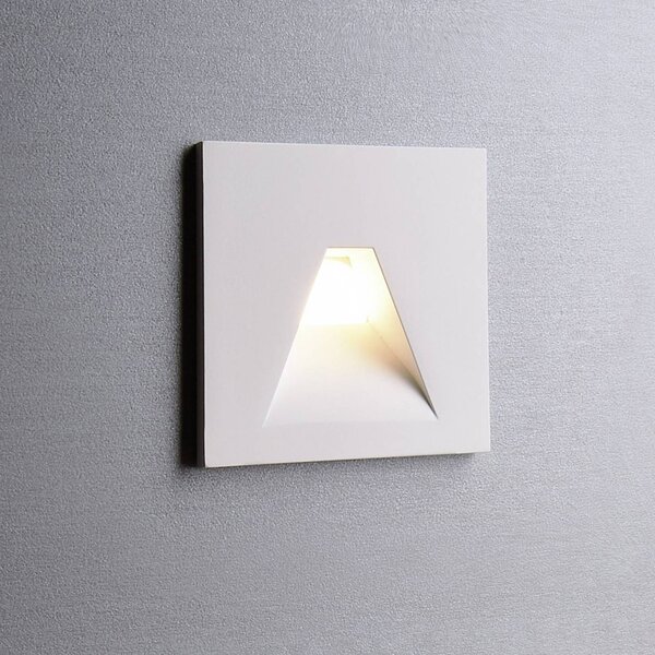 Deko-Light Applique a LED da incasso SET Alwaid, bianco 8 x cm angolare 2.700 K Alwaid, Bianco / Opale, Corridoio, Alluminio, Moderno, Faretto da incasso a parete