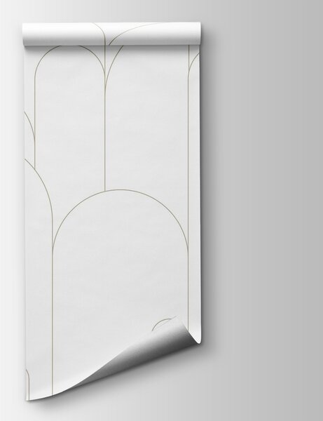 Carta da parati Linee bianche e marroni su sfondo bianco, Carta da parati Moderno, Carta da parati popolare, w03145v1 - Tapeko.it