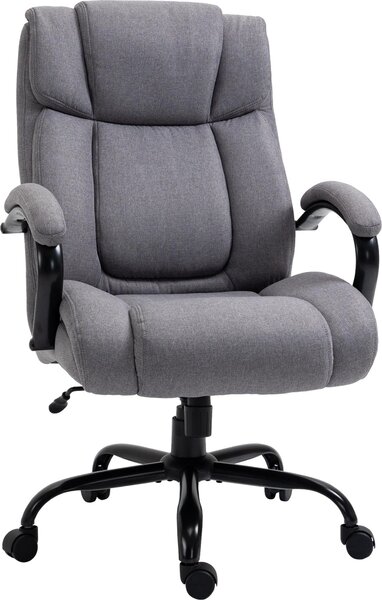 Vinsetto Sedia da ufficio girevole regolabile in altezza, portata 220 kg, grigio chiaro