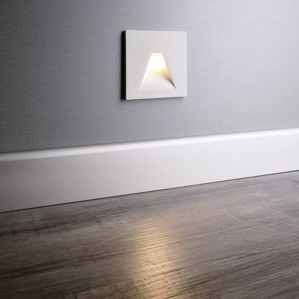 Deko-Light Applique a LED da incasso SET Alwaid, bianco 8 x cm angolare 2.700 K Alwaid, Bianco / Opale, Corridoio, Alluminio, Moderno, Faretto da incasso a parete