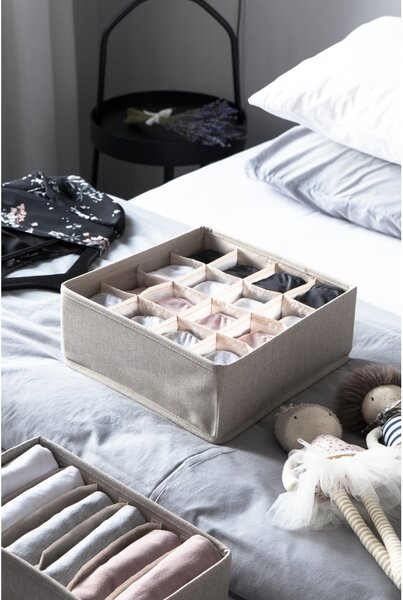 Organizzatore per cassetti beige con 16 scomparti Cassetto - Bigso Box of Sweden