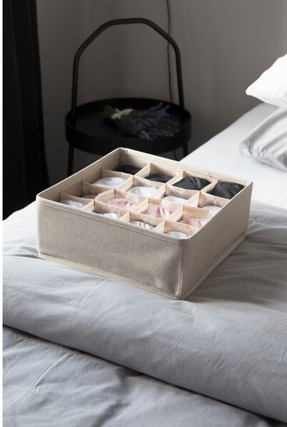 Organizzatore per cassetti beige con 16 scomparti Cassetto - Bigso Box of Sweden