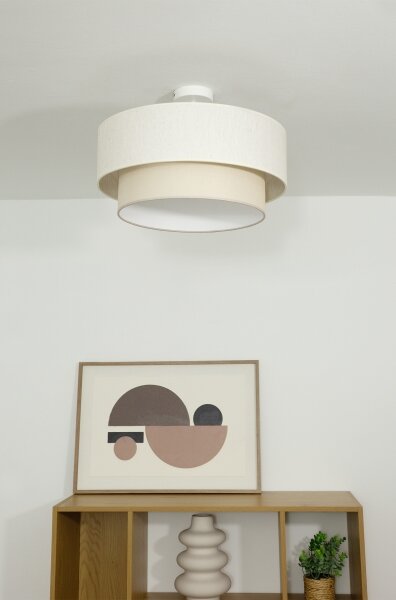 Plafoniera NATIA 1xE27/60W/230V diam. 45 cm crema