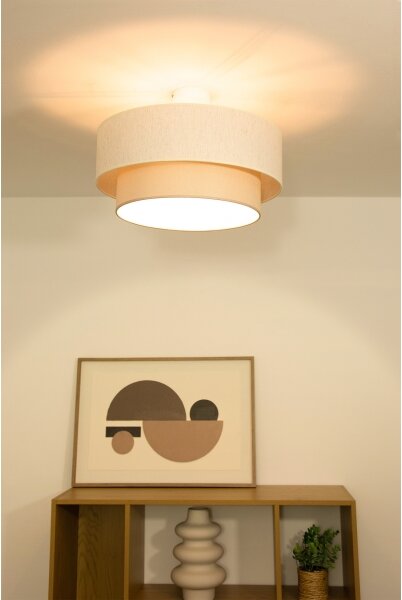 Plafoniera NATIA 1xE27/60W/230V diam. 45 cm crema