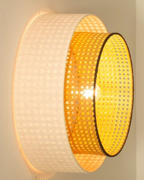 Plafoniera NATIA 1xE27/60W/230V diam. 45 cm bianco/marrone