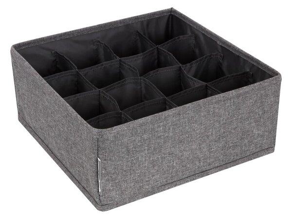Organizzatore per cassetti grigio con 16 scomparti - Bigso Box of Sweden