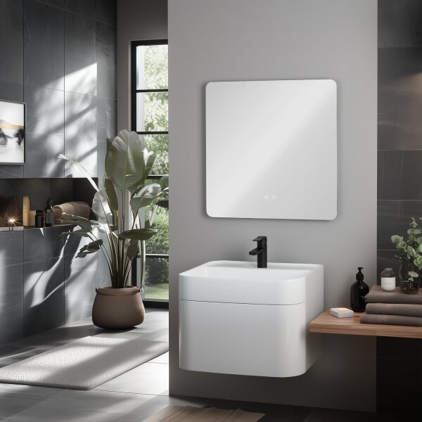 Brilagi - Specchio da bagno riscaldato con retroilluminazione LED dimmerabile DIANA LED/17W/230V 60x60 cm IP44