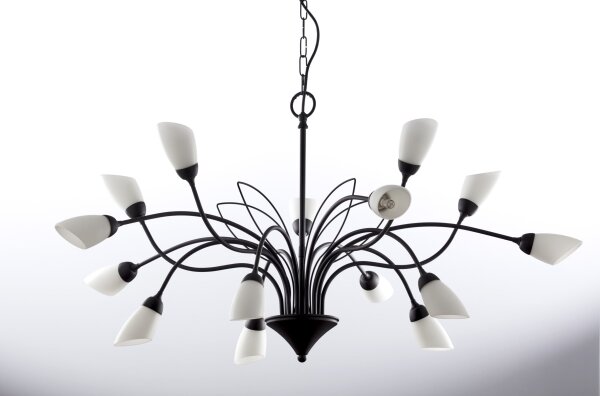 Jupiter 2057 - Lampadario a catena GLORIOSA 15xG9/14W/230V nero