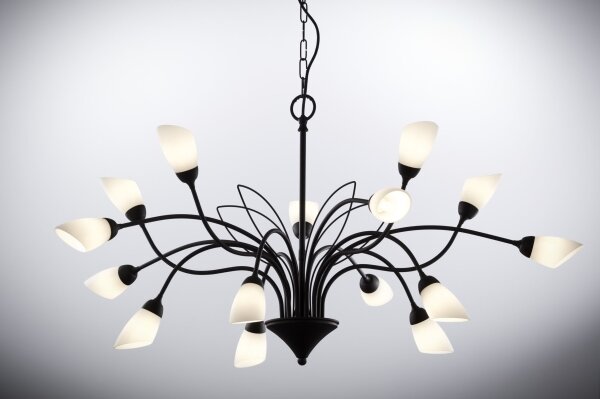Jupiter 2057 - Lampadario a catena GLORIOSA 15xG9/14W/230V nero