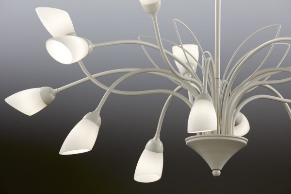 Jupiter 2062 - Lampadario a catena GLORIOSA 15xG9/14W/230V crema