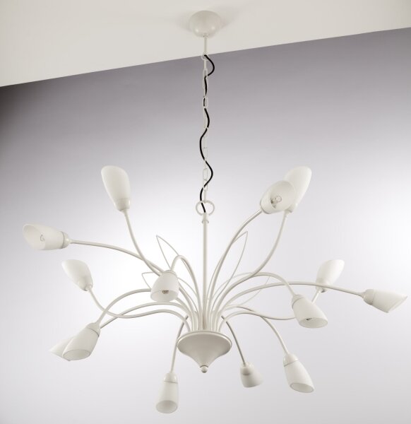 Jupiter 2062 - Lampadario a catena GLORIOSA 15xG9/14W/230V crema