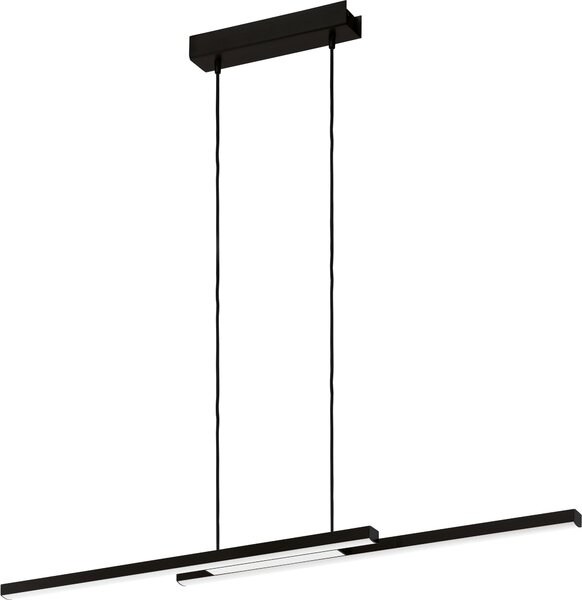 Lampadario Contemporaneo Fraioli-Z Alluminio Nero 2 Luci Led 17W 4800Lm