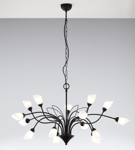 Jupiter 2057 - Lampadario a catena GLORIOSA 15xG9/14W/230V nero
