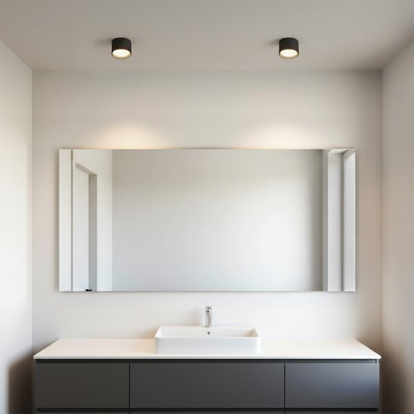 Brilagi - LED Faretto da bagno SMOOTH 1xGX53/15W/230V nero IP65