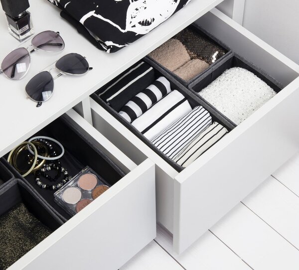 Set di 3 organizer per cassetti grigi - Bigso Box of Sweden