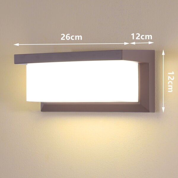 Brilagi - Applique da esterno LED BRICKY LED/12W/230V, marrone, IP54