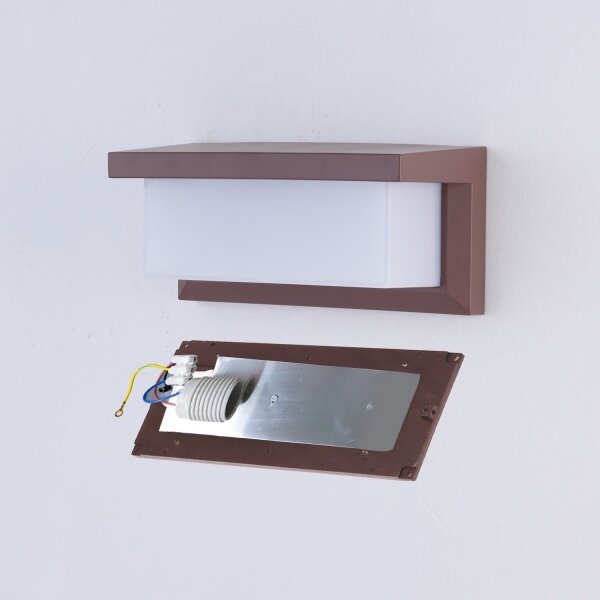 Brilagi - Applique da parete per esterni BRICKY 1xE27/60W/230V marrone IP54