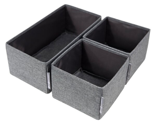 Set di 3 organizer per cassetti grigi - Bigso Box of Sweden