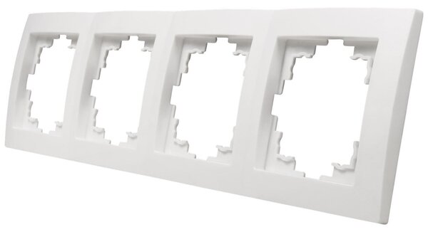 Cornice McPower "Flair", a 4 ingressi, bianca, opaca