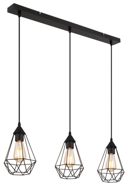 Globo 15745-3H - Lampadario a sospensione con filo ZACHARY 3xE27/60W/230V