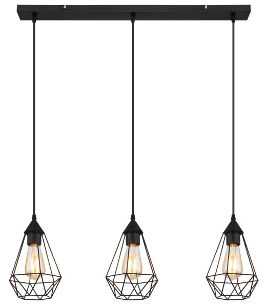Globo 15745-3H - Lampadario a sospensione con filo ZACHARY 3xE27/60W/230V