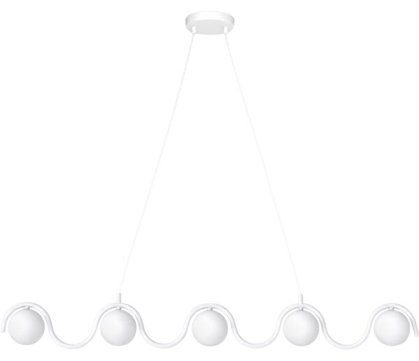 Lampadario sospeso a cavo SINUS 5xG9/8W/230V bianco