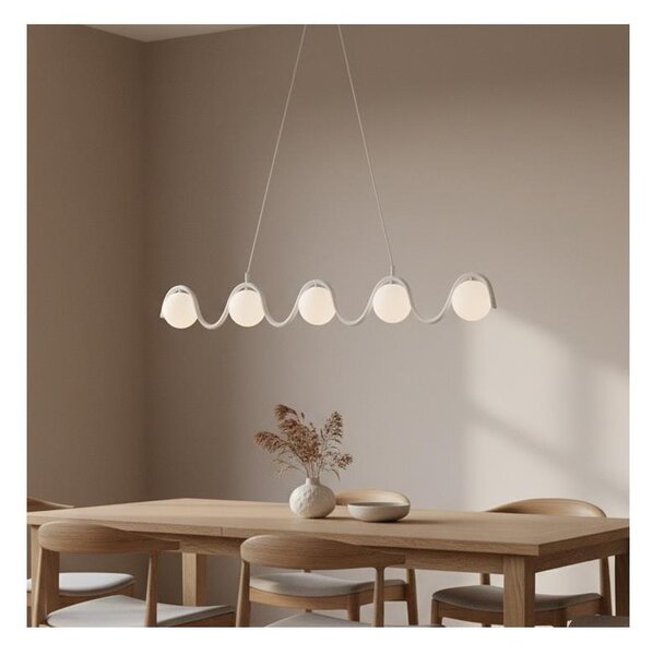 Lampadario sospeso a cavo SINUS 5xG9/8W/230V bianco