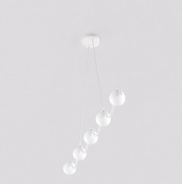 Lampadario sospeso a cavo SINUS 5xG9/8W/230V bianco