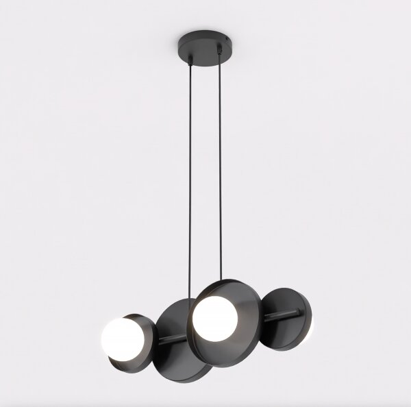 Lampadario sospeso con cavo MODEL 4xG9/8W/230V, nero