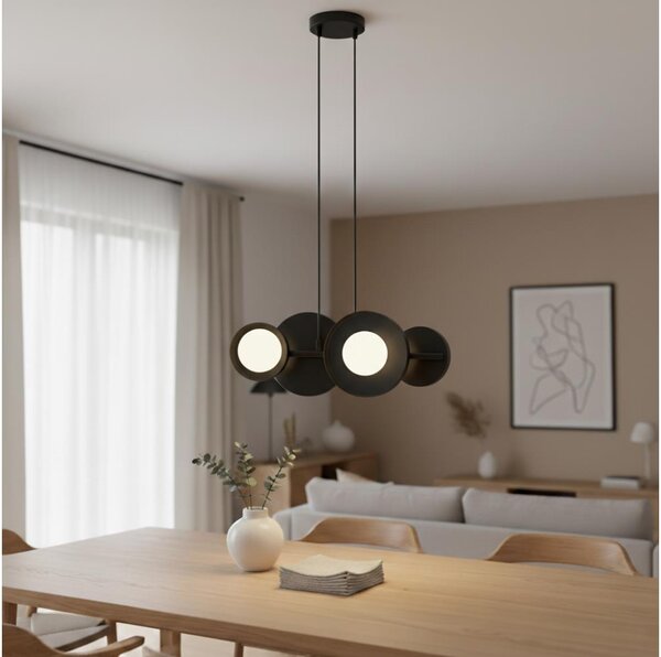 Lampadario sospeso con cavo MODEL 4xG9/8W/230V, nero