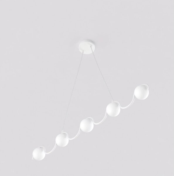 Lampadario sospeso a cavo SINUS 5xG9/8W/230V bianco