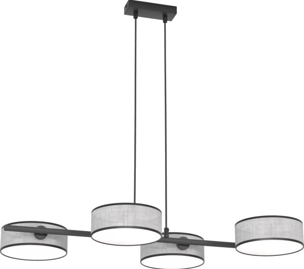 Lampadario a cavo DRUMZ 4xE14/10W/230V grigio
