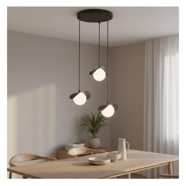 Lampadario a cavo RITUAL 3xG9/8W/230V nero