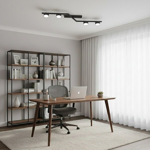 Plafoniera SKAN 4xGX53/12W/230V, nera