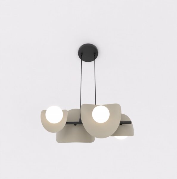 Lampadario a sospensione con cavo ELEMENTI 4xG9/8W/230V beige