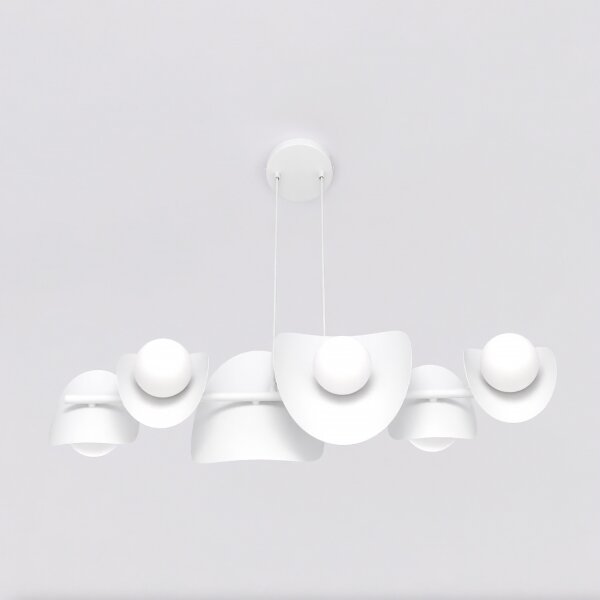 Lampadario a sospensione ELEMENTI 6xG9/8W/230V bianco
