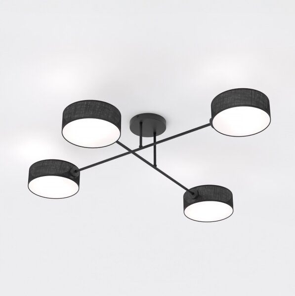 Plafoniera MAGA 4xE14/10W/230V nero