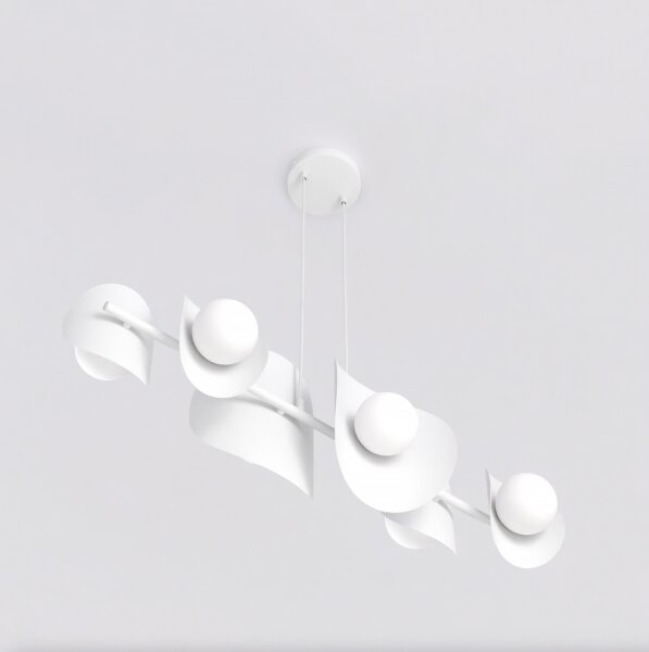 Lampadario a sospensione ELEMENTI 6xG9/8W/230V bianco