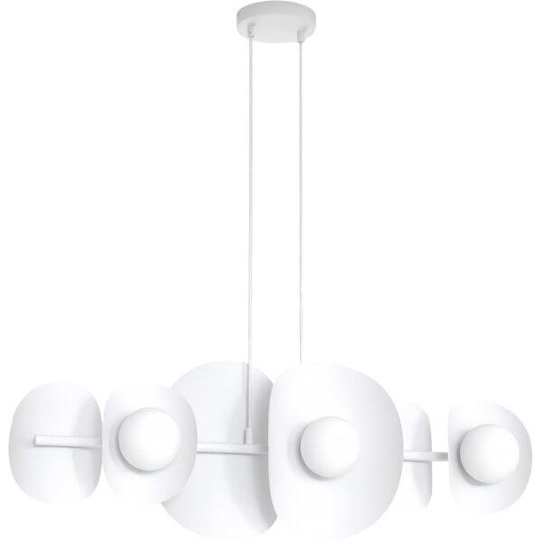 Lampadario a sospensione ELEMENTI 6xG9/8W/230V bianco